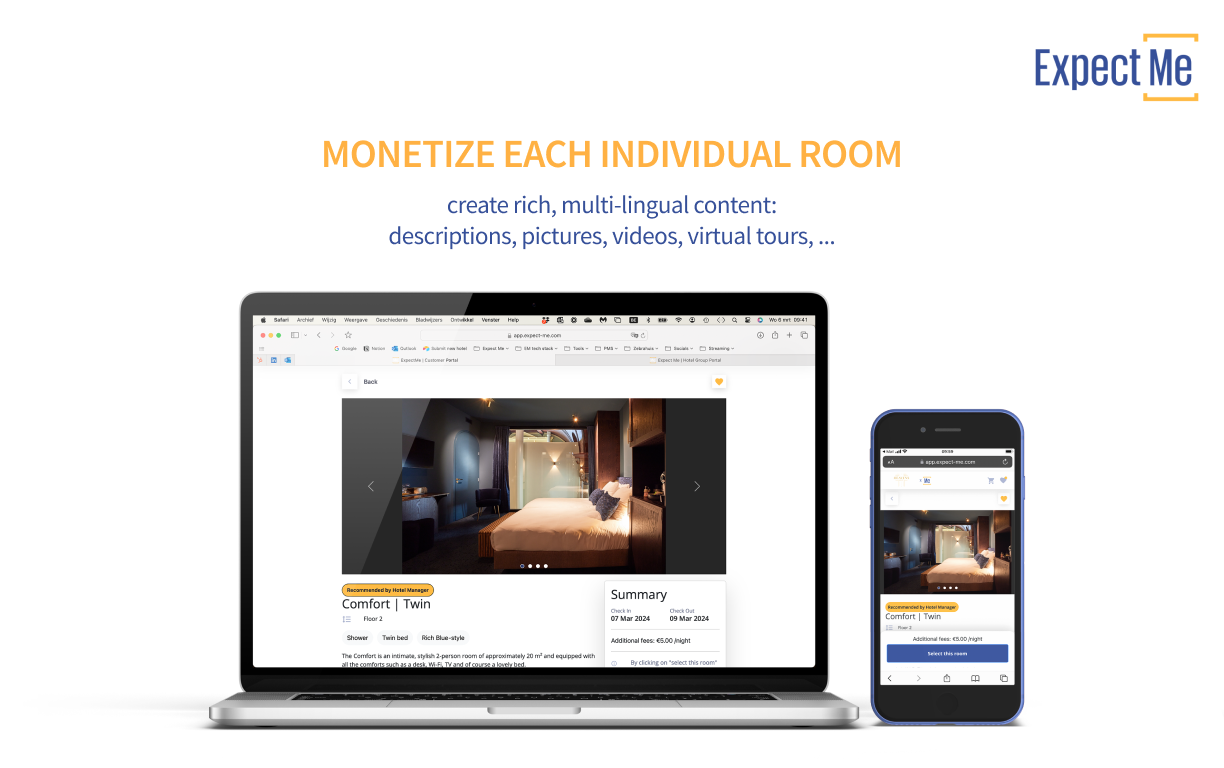 ExpectMe – Let the guest choose their perfect room