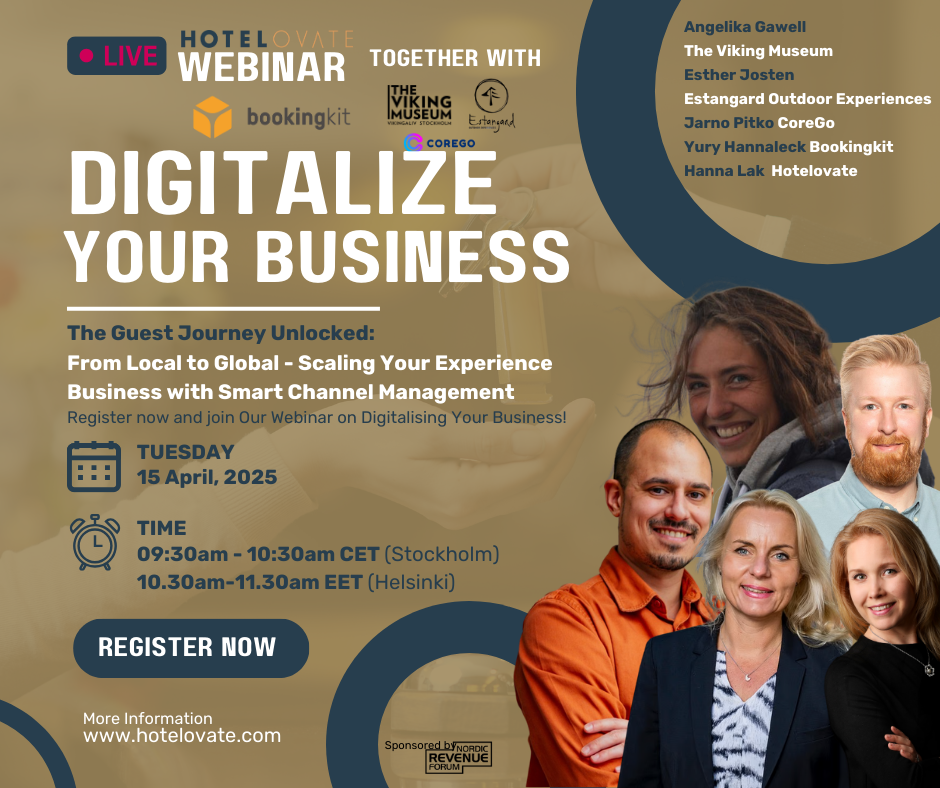 Webinar: Digitise Your Business – The Guest Journey Unlocked | From Local to Global with BookingKit, Estangård and The Viking Museum